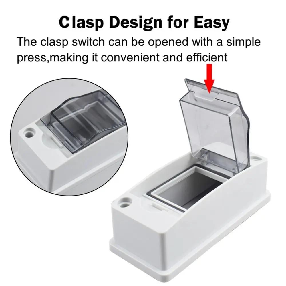 1Pcs HT-2 Waterproof Distribution Box 2 Way PC ABS Plastic Solar Junction Box Flame Retardant IP65 Waterproof Breaker Box