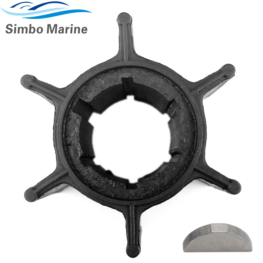 655-44352 Water Pump Rubber Impeller With Key 647-44352 For Yamaha 2 Stroke 6 8 HP Outboard Motor 655-44352-09  647-44352-00