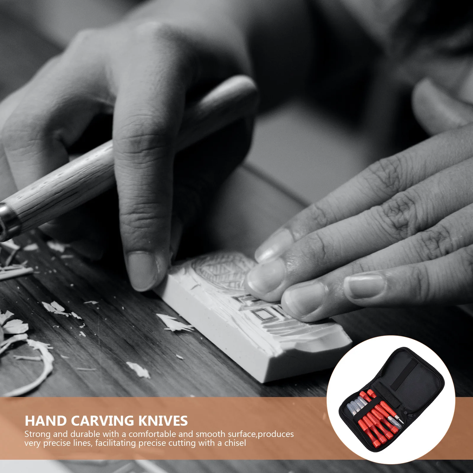 

6 Pcs Woodworking Carving Tools Knives Hand Craftsmanship Durable Steel Blades Perfect for Model Marking Mat Cutting