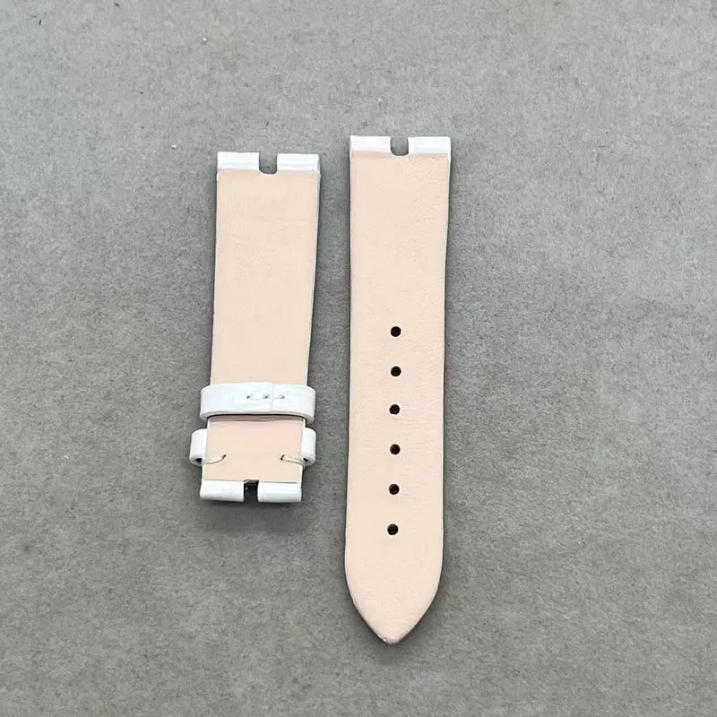 Handmade Custom Crocodile Skin Watchbands Concave Interface Strap 14MM 16MM 18MM 19MM Alligator Belt Waterproof Calfskin Lining