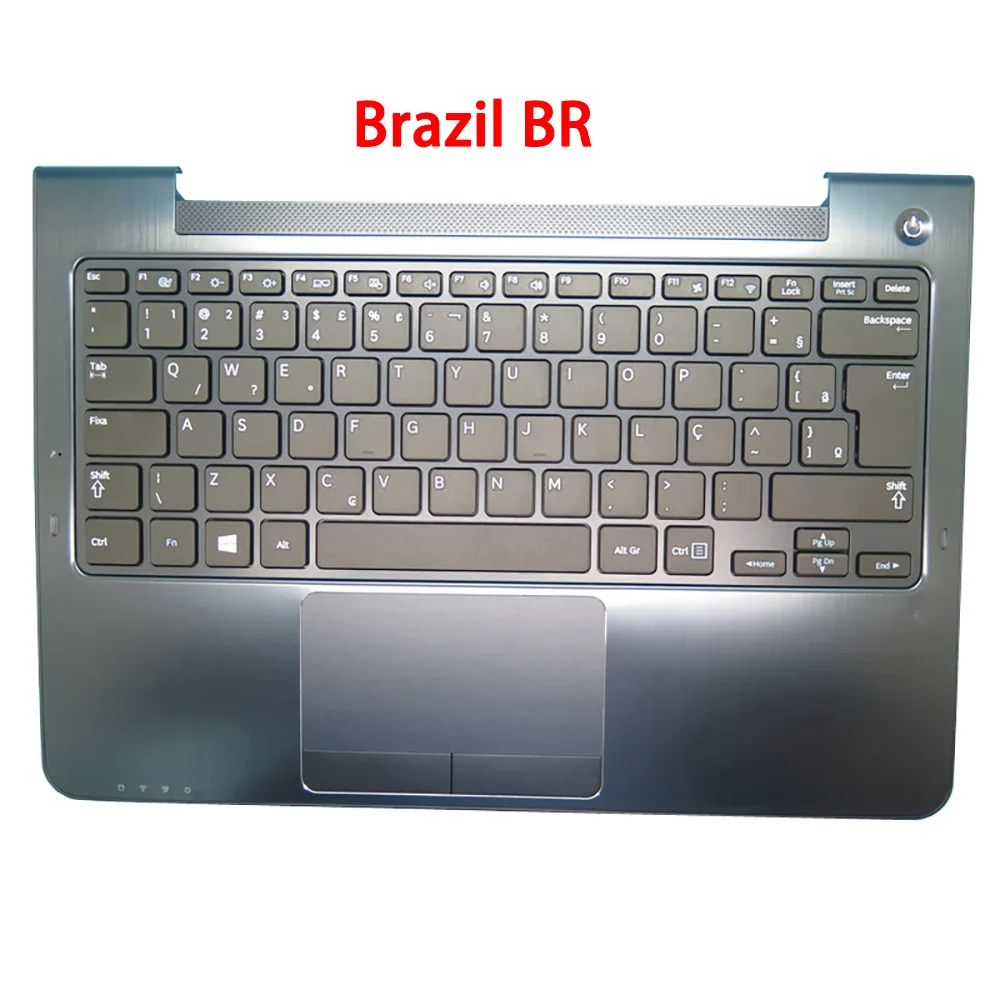 Laptop Palmrest&Keyboard For Samsung NP530U3B 530U3B Korean KR Brazil BR English US Thailand TI Slovenian SL SV Touchpad Gray