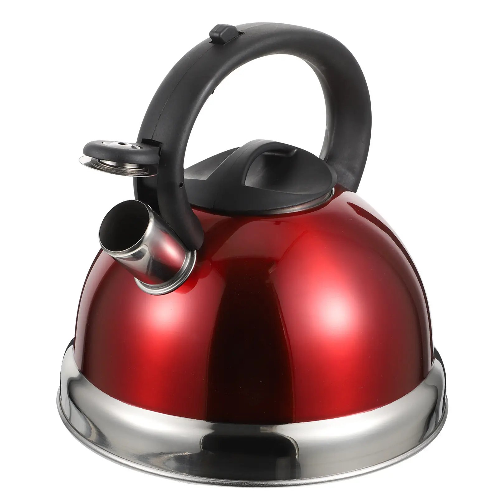 1Pcs Home Whistling Water Kettle High Quality Stainless Steel Teakettle Anti Scald Handle Auto Whistle Boiling Alert Kitchen