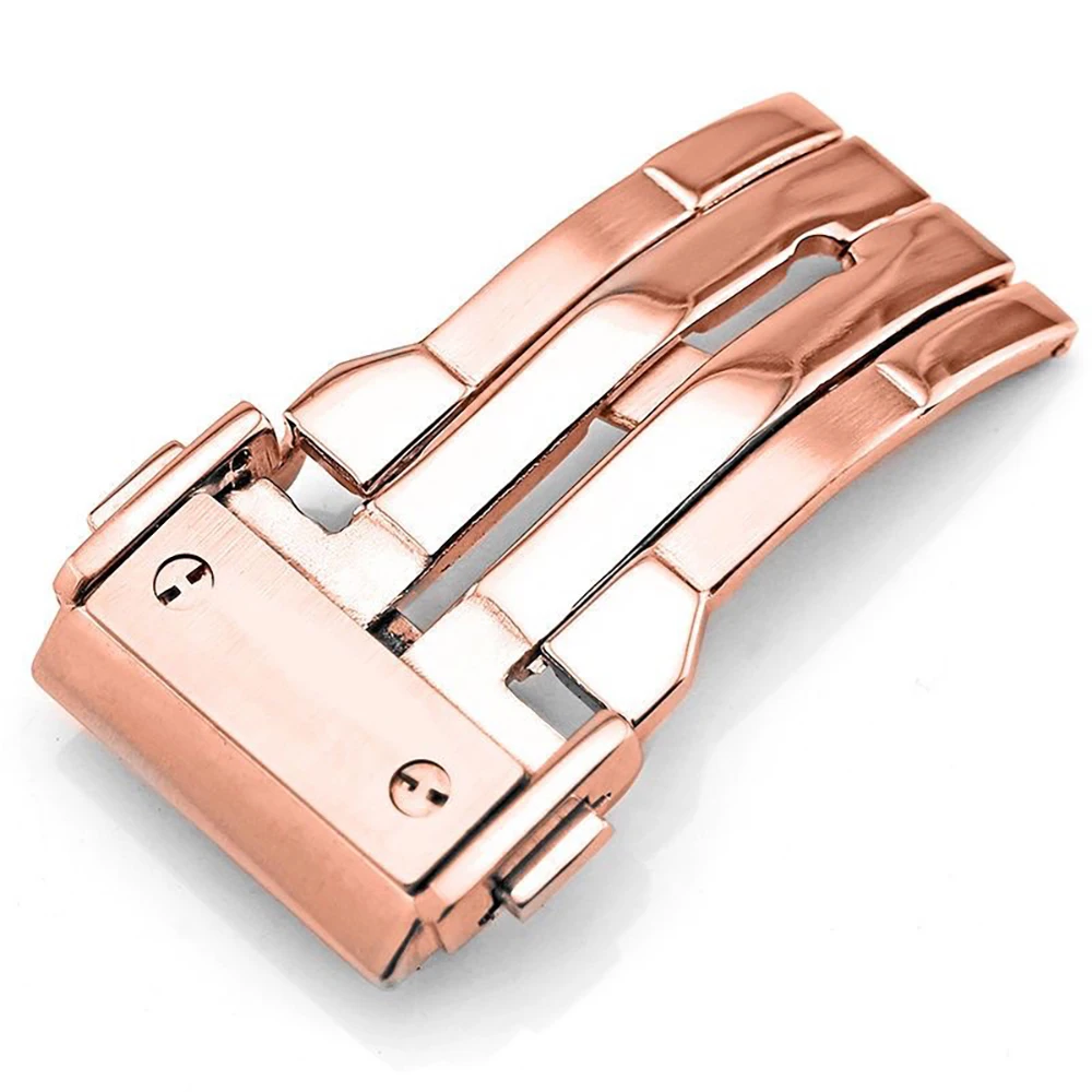 22 مللي متر أعلى جودة الفولاذ المقاوم للصدأ مشبك ل Hublot حزام الانفجار الكبير الرجال المطاط الجلود حزام الساعات ماتيل للطي مشبك اكسسوارات