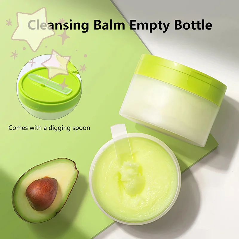 Butelka na balsam oczyszczający z klapką, 100g, pusta, okrągła, matowa, z PP, pojemnik na krem, maskę błotną, podkładki kosmetyczne, mała butelka.