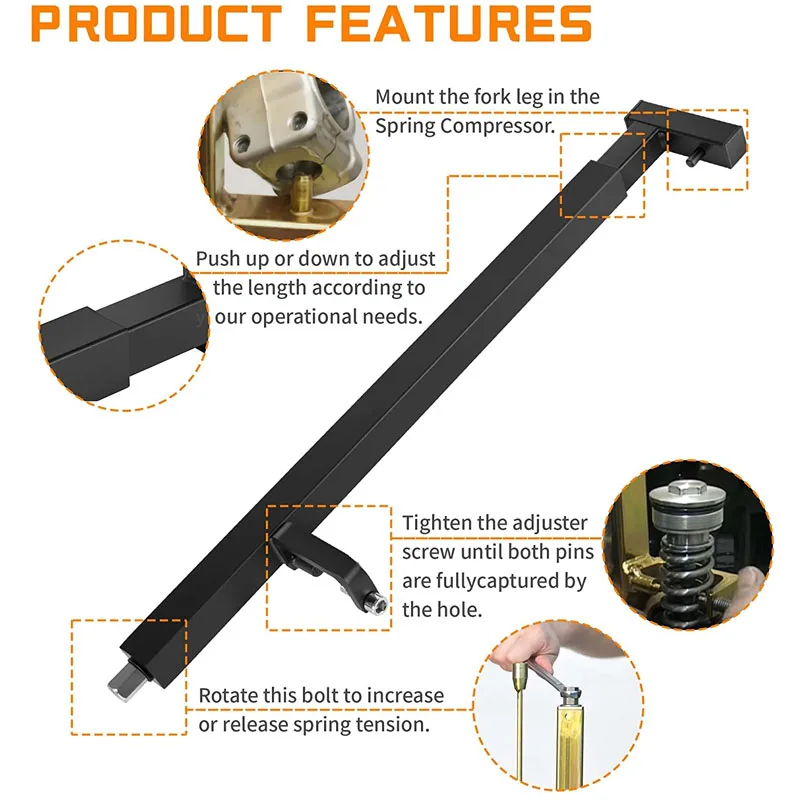 NONY TFSC 01 Fork Spring Compressor Tool for Most Current Sport Bikes and Road Racers Motorcycle  Accessories image 3