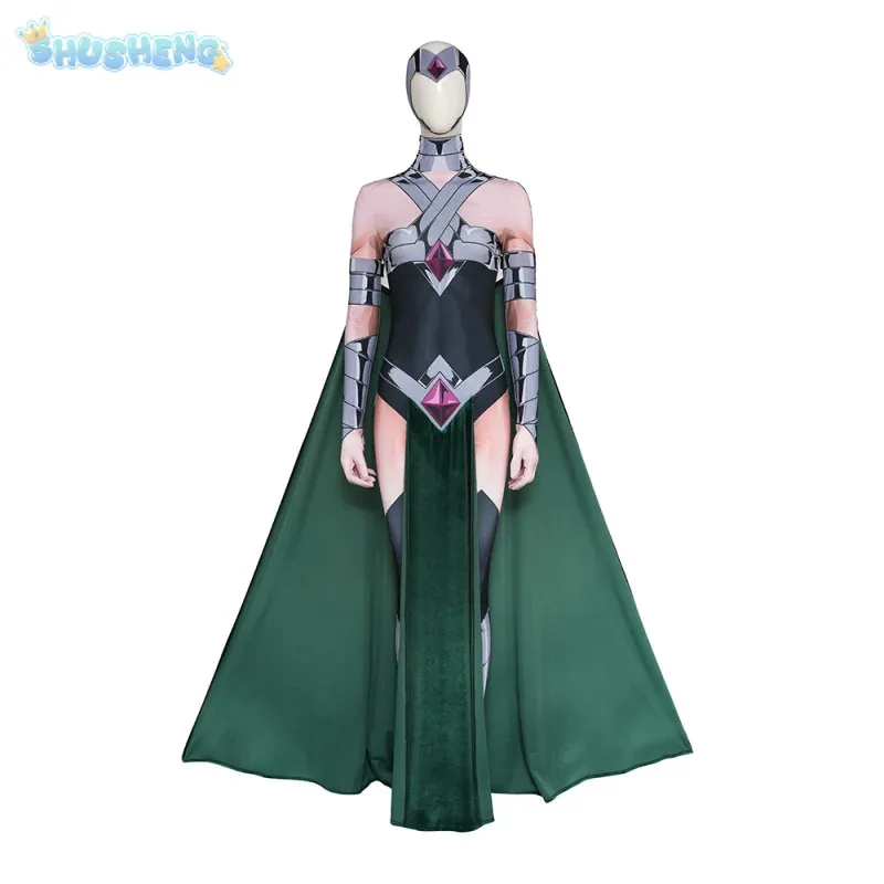 

XT8Circe Cosplay Creature Cos Commandos Costume Halloween Party Jumpsuit, cloak, mask set men women uniform Circe complete XT6@!