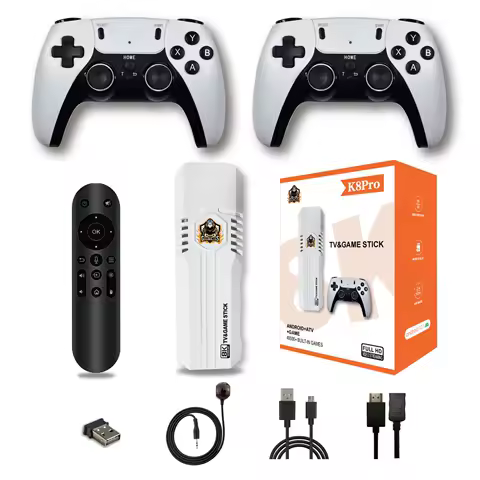 K8 PRO Game Stick&amp;TV BOX 64G 4K HD Video Game Console Wireless 2.4G Controller Retro Console 40000 Games For PS1 Christmas Gift