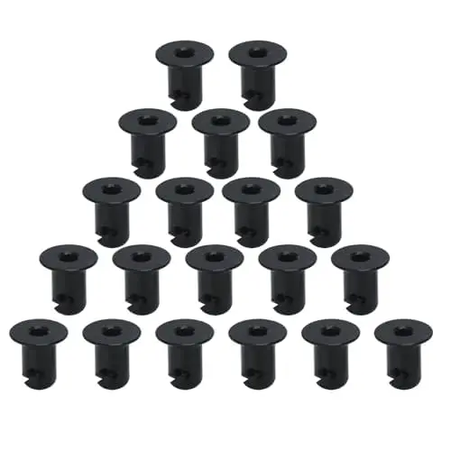 500 قبضة 7/16 بوصة من الألومنيوم Dzus Button Flush Allen Head Quarter Turn Fasteners (20-Pack) (أسود) #4