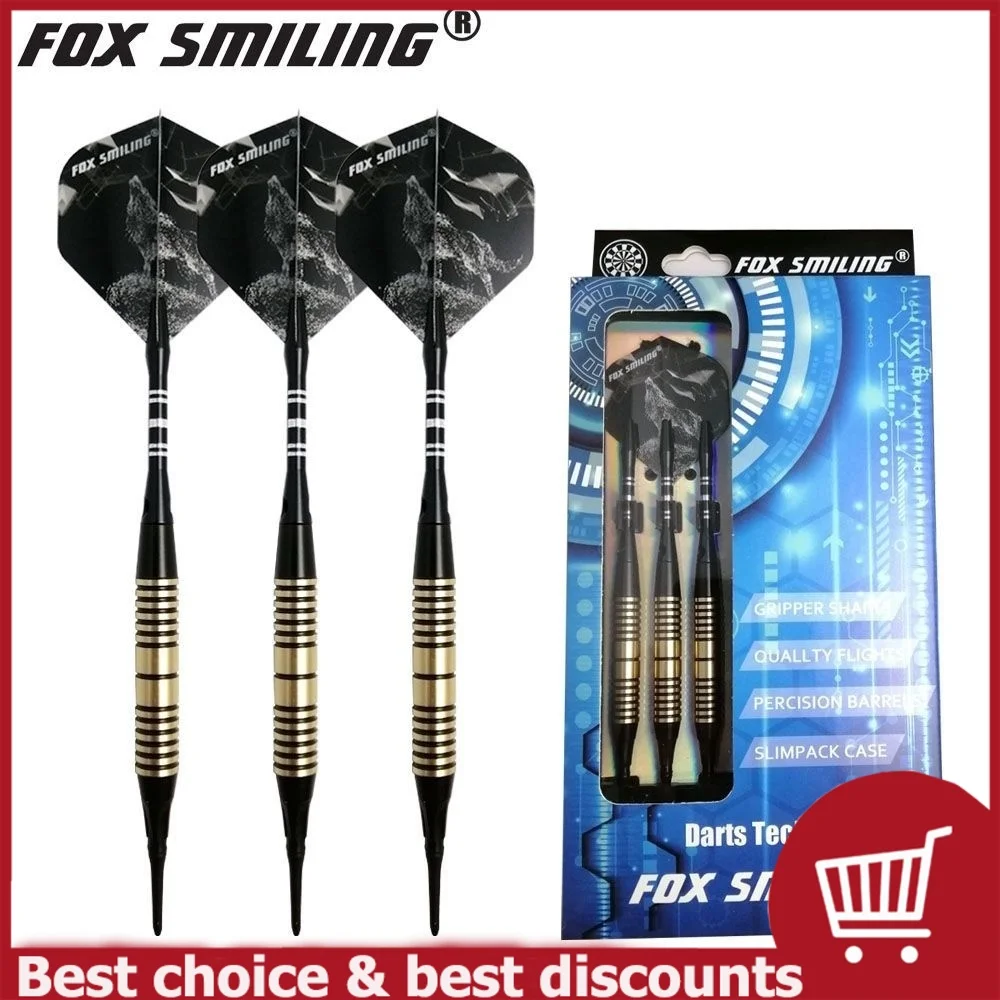 Fox Smiling Dart 18g Electronic Soft Tip Brass Darts With Aluminum Alloy Shaft