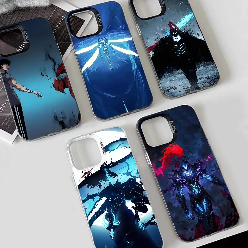 EPC Anime Igris The Leveling Fashion Phone Case IMD Color Silver Shell For IPhone 16 15 14 13 12 11 Pro Max Plus