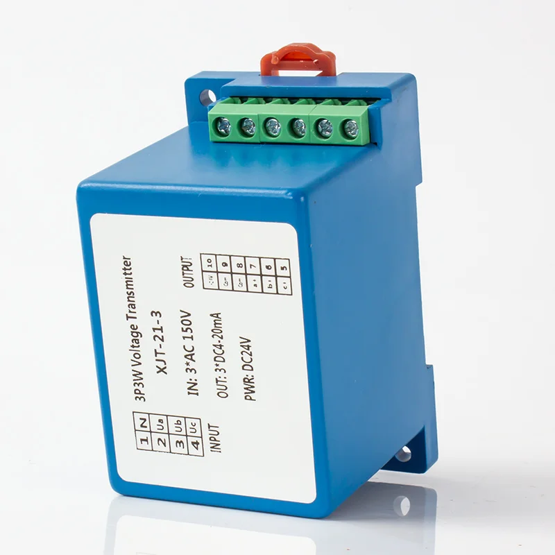 4-Wire AC220V 4-20mA RS485 Output AC 380V 465V Voltage Transmitter Analog Voltage Sensor Three-Phase