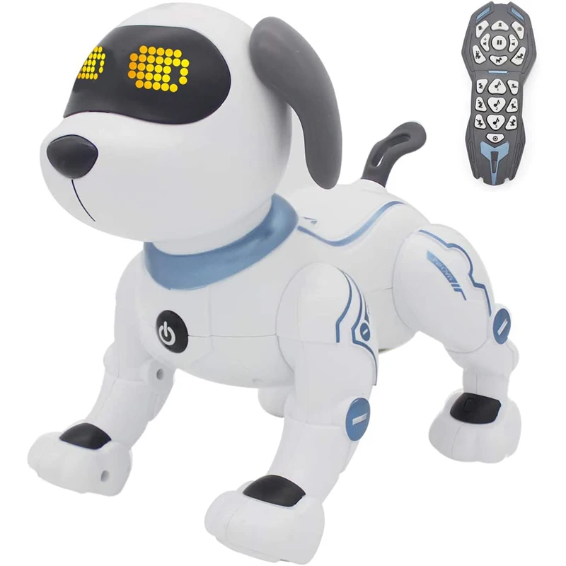 Chien télécommandé pour enfants, chiot cascadeur, jouets vocaux, support à main, push-up, animal de compagnie électronique, son de phtalrobot pour garçons et filles, RC Robtiendra c