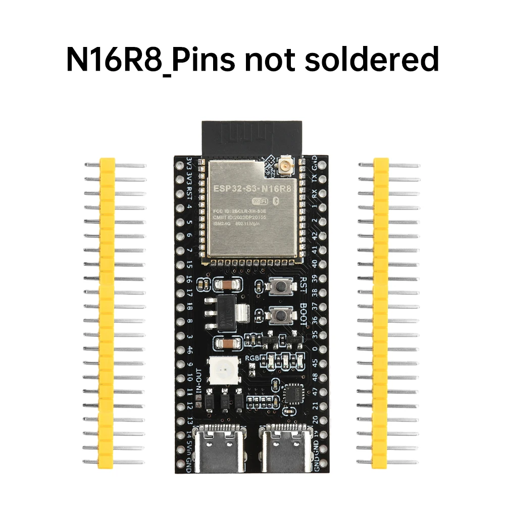 ESP32-S3 WiFi Bluetooth Papan Pengembangan ESP32-S3-N16R8/ESP32-S3-N8R2 Modul dengan Antena Basis Demo Papan