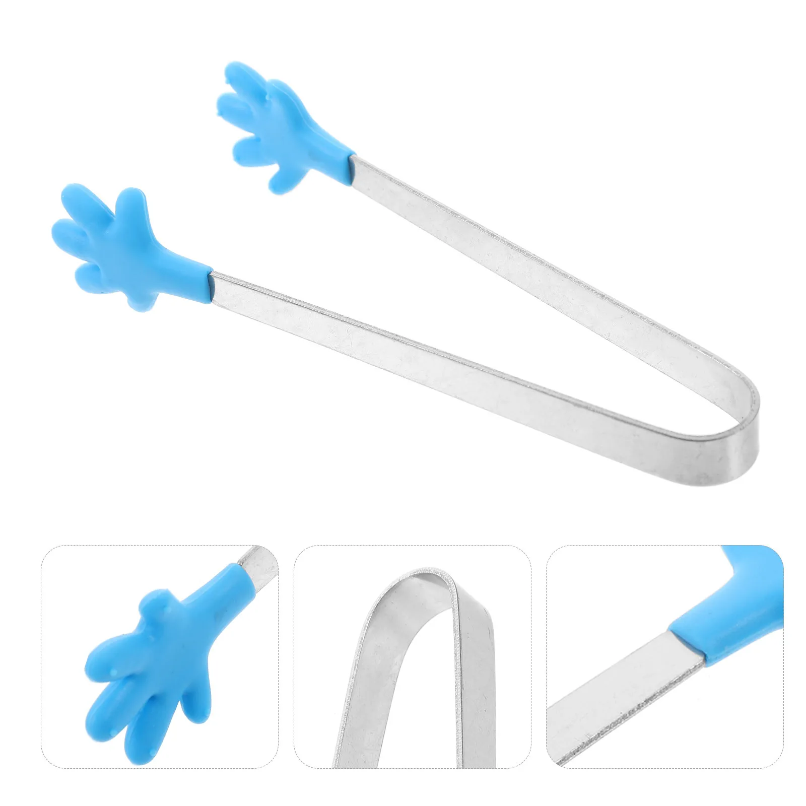 Mini Food Tongs Set 5 Vibrant Colors Stainless Steel Kitchen Gadget Ergonomic Grip Dishwasher Safe Heat Resistant for Party