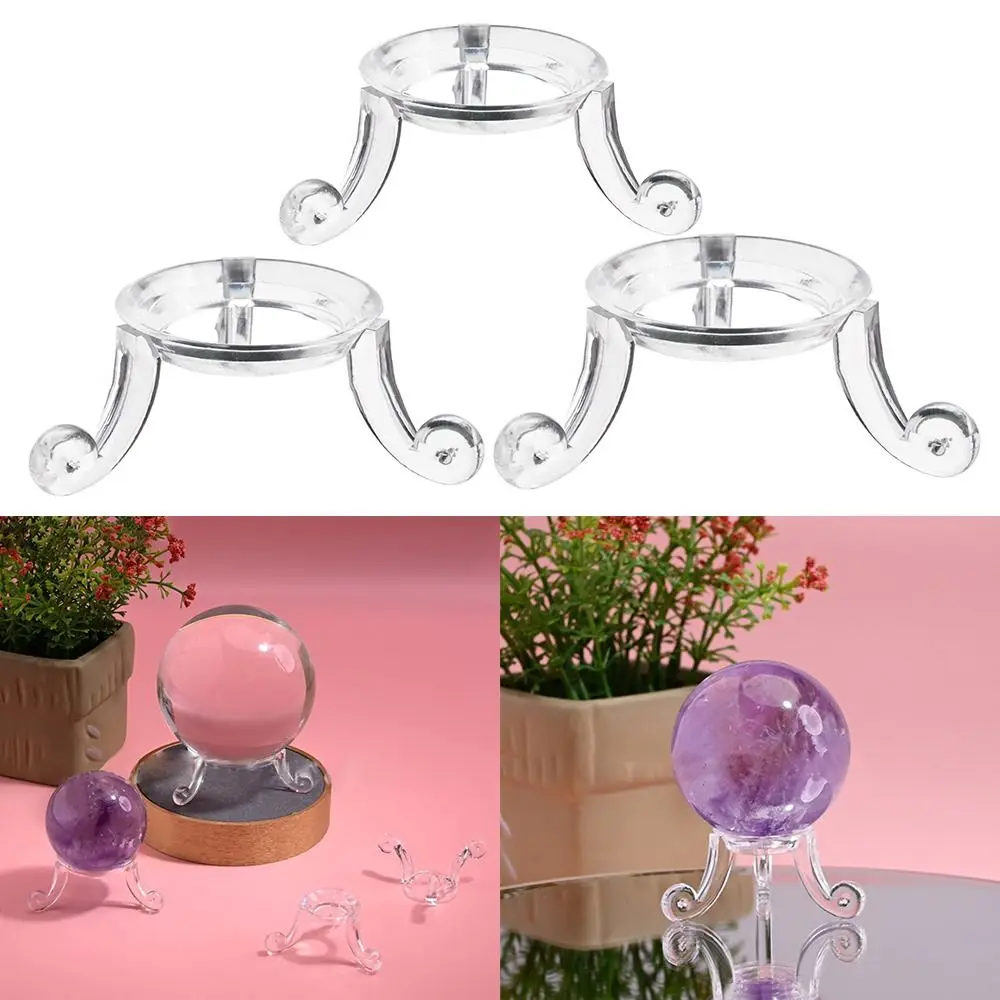 Acrylic Transparent For Ball Glass Crystal Sphere Base Ball Display Stand Glass Holder Clear Supporter Home Decoration