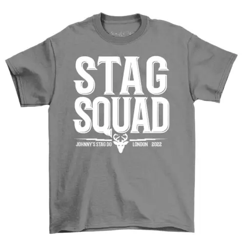 Mens Stag Do Groom T-Shirt Men's Personalised Stag Party Printed Shirts for Men