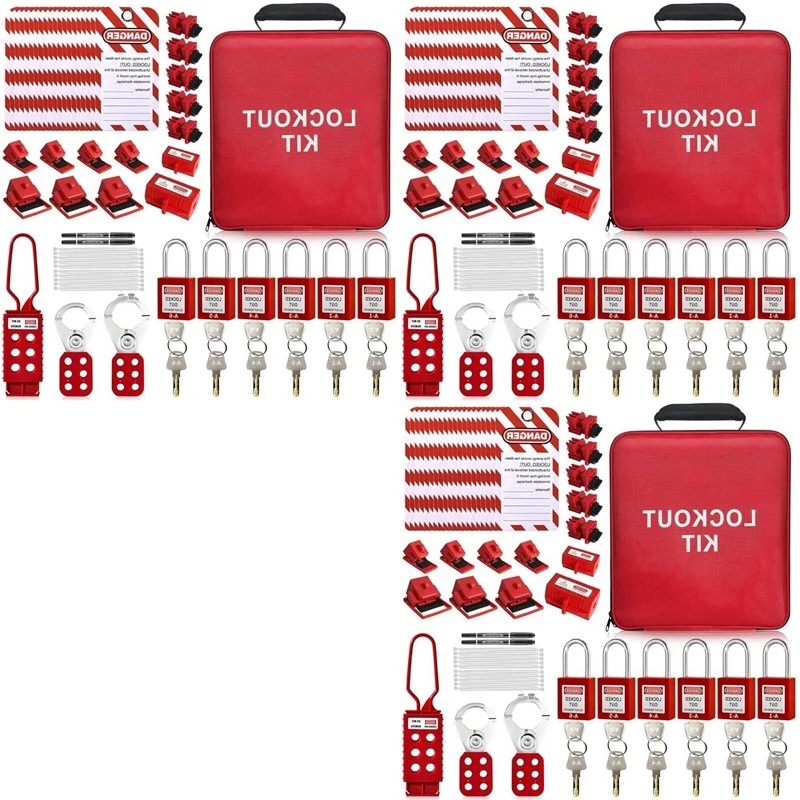 N10R-3X Lockout Tagout Kit Lock Out Tag Out Kits Electrical Lockout Kit,Electrical Lockout Tagout Kit Industrial Tagout Kit
