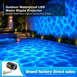 Proyector de efecto de onda de agua impermeable para exteriores, Oecen, luz de onda de agua con proyector gobo