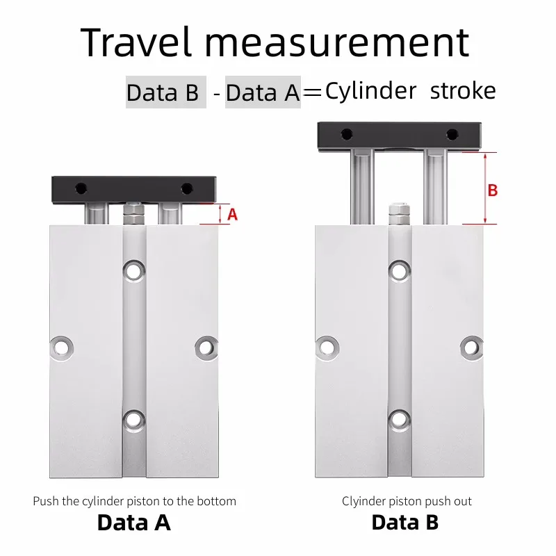 Doppelstange TN Typ Pneumatikzylinder Luft TN10X10S TN16X20S TN20X25S TN25X30S TN32X50S TN10X75S TN16X100S TN20X125S TN25X150S