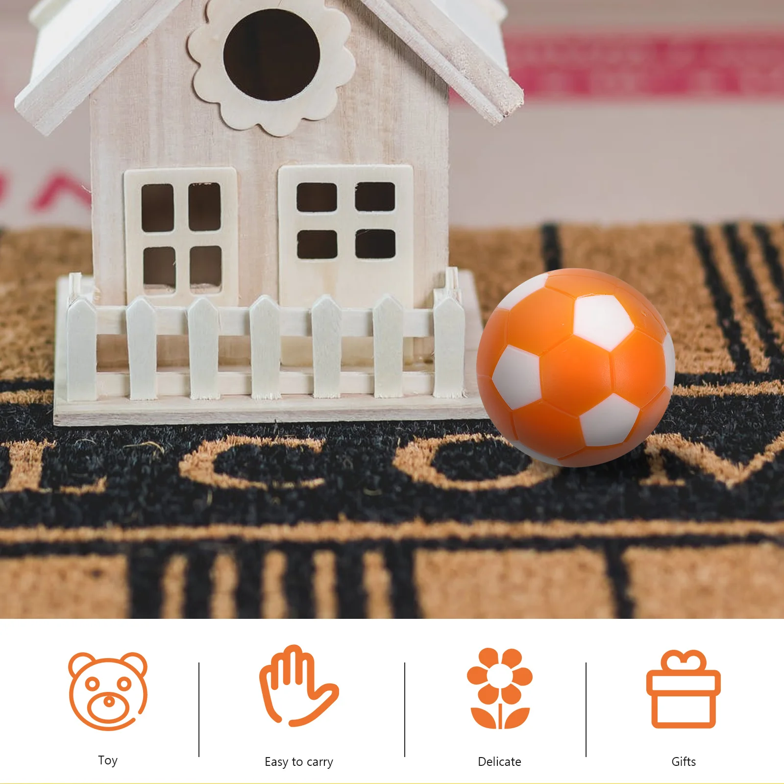 

15Pcs Football Machine Foosball Replacement Soccer Tabletop Game Footballs Accessories for Desktop Soccer Plaything Mini Plastic