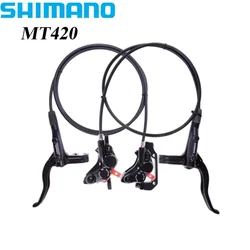 SHIMANO DEORE MT420 Hydraulic Disc Brake 4 Piston Left Front 1000mm Right Rear 1700mm With D03S Brake Pads Original Shimano