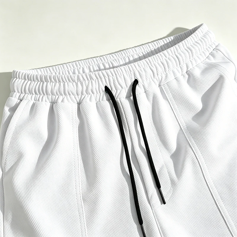 2026 New Men Multi Pocket Cargo Capri Shorts Loose Fit Daily Street Travel Outdoor Casual Drawstring Waist Cropped Short Pants view 5
