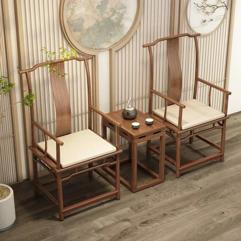 

YH New Chinese Zen solid wood tables and chairs modern leisure armchair mortise and tenon process