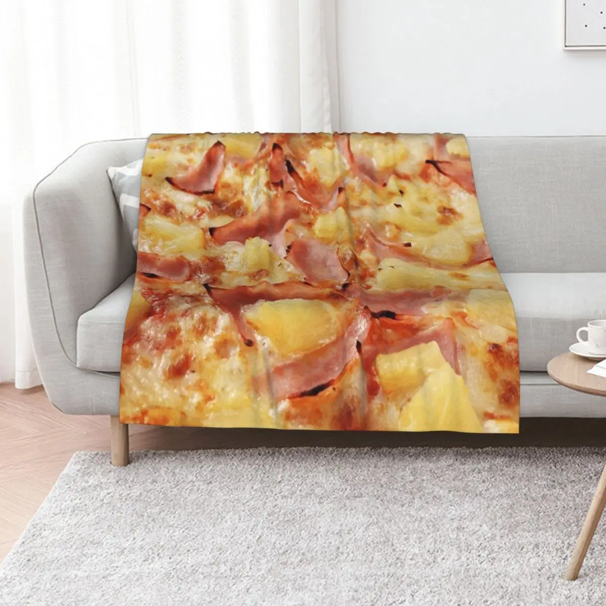 Pineapple Pizza Throw Blanket Kid'S Sofa Large anime Quilt Decoratives Blankets