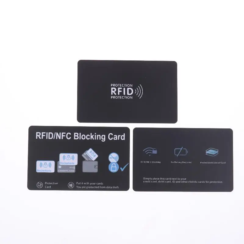 1pc/5pcs NFC Signal Blocking ID ATM Guard Cardholder Sleeve RFID Blocking Card Security Debit Credit Card Protector Blocker