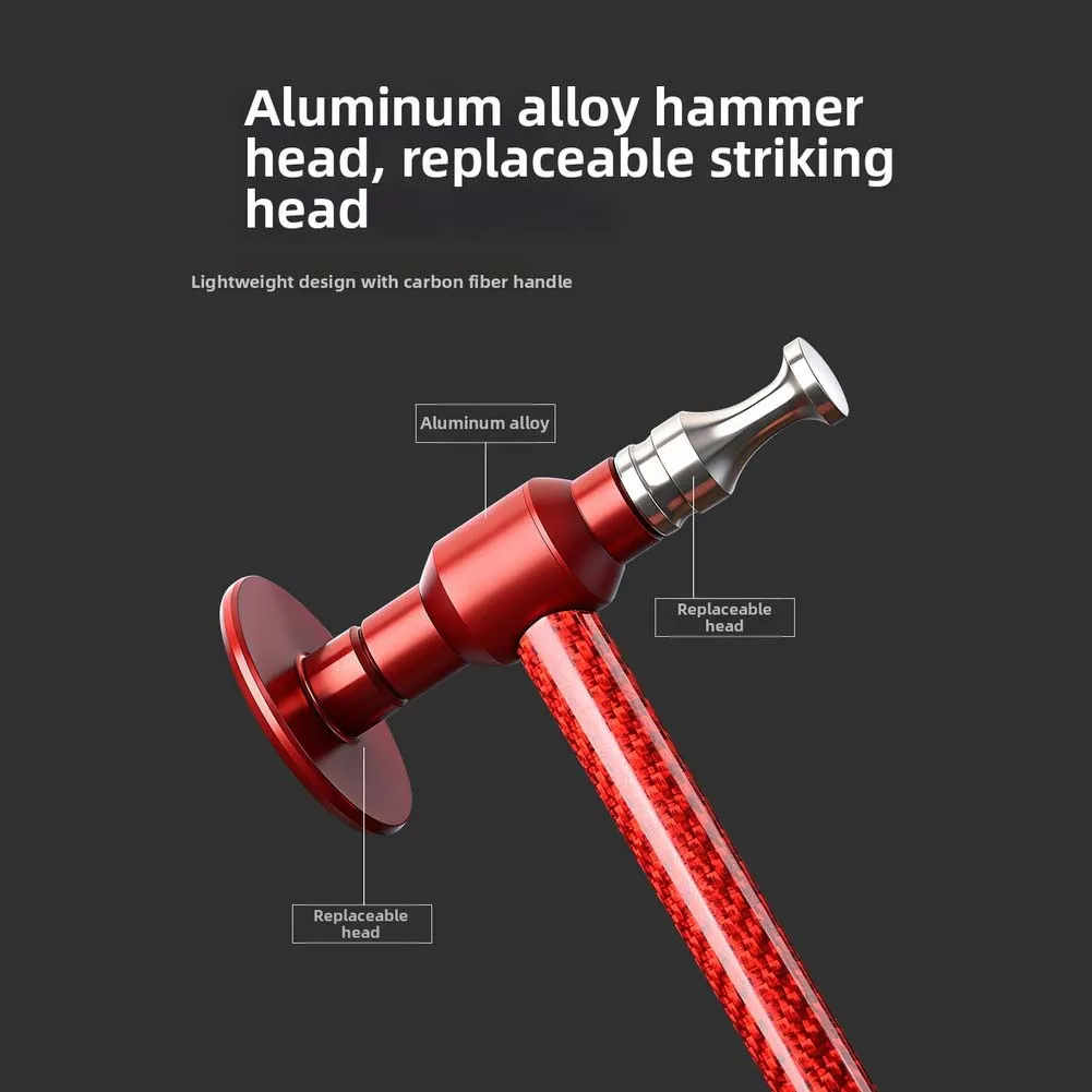 

Набор для беспокрасочного удаления вмятин: молоток из углеродного волокна, 20 сменных насадок, инструмент для ремонта кузова автомобиля из алюминиевого сплава для устранения повреждений от града