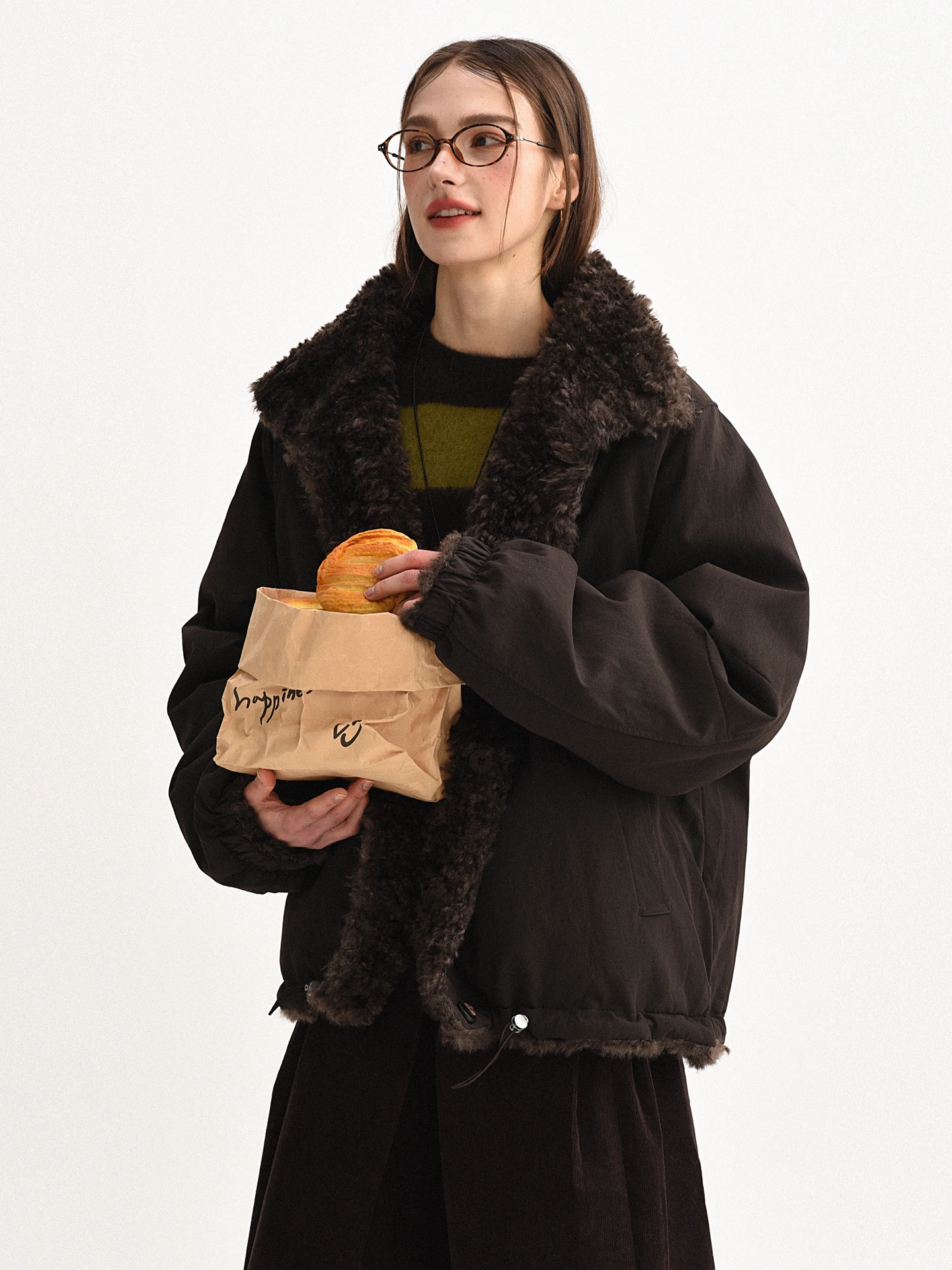 

Warm Thi Suede Lamb Fur Jaet Digest but Winter Outerwear Women's Slimming Cozy Snowy Roast Sle Vintage Loose Fit Coat