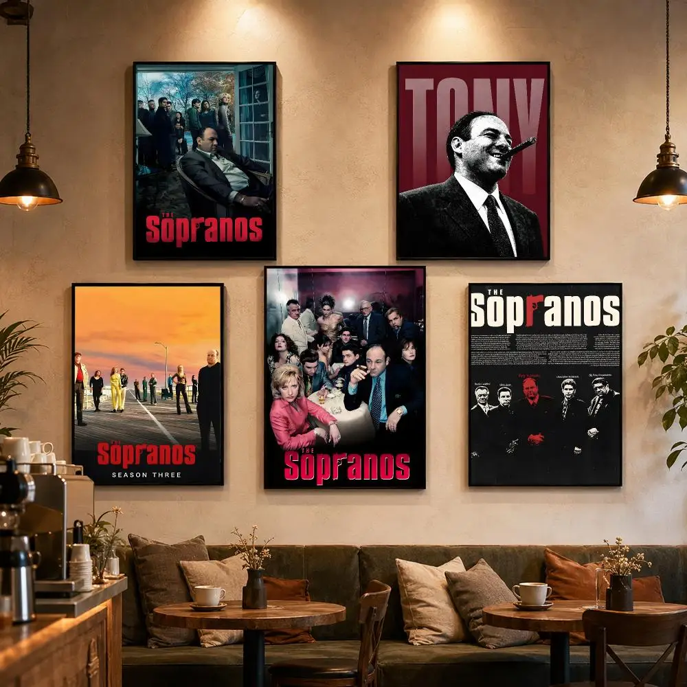 American Drama The S-Sopranos Poster Self-adhesive Art Waterproof Paper Sticker Coffee House Bar Dorm Room Wall Decor