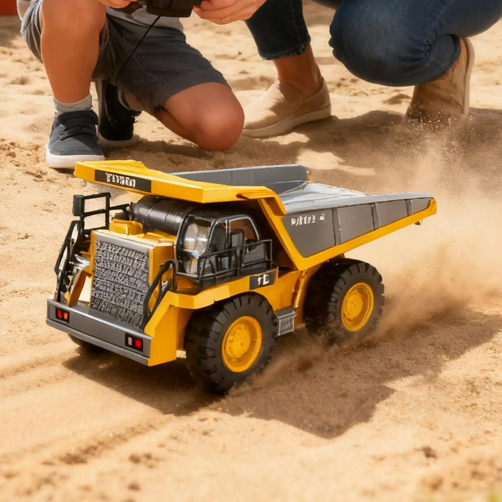 

Electric Truck For Kids Transport Vehicle With Light And Sound Metal Bed Toy Dump Truck Set With Rechargeable Battery For Age