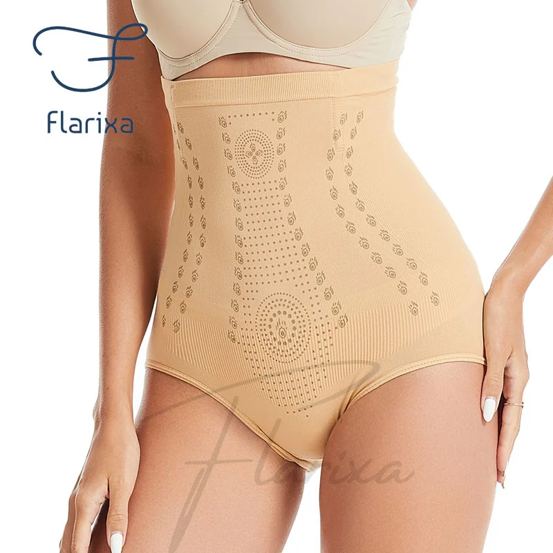 Flarixa Seamless Panties for Women High Waist Tummy Control Panties Postpartum Slimming Underwear Butt Lift Briefs Body Shaper