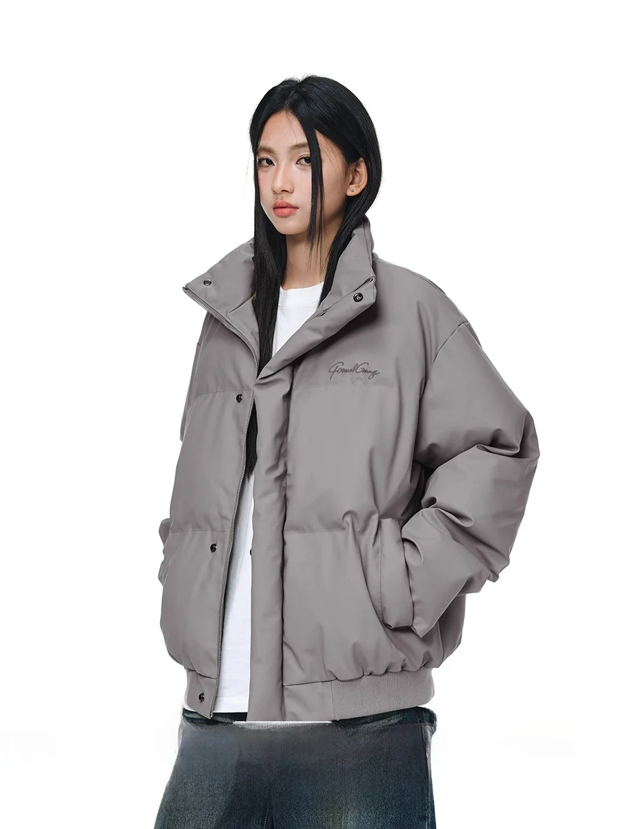 

Cleanfit ort Cotton Jaet Loose Bread Sle PU Leather Fine Skin Feel Американский модный бренд Молодежный теплый Thiened на молнии Cl...