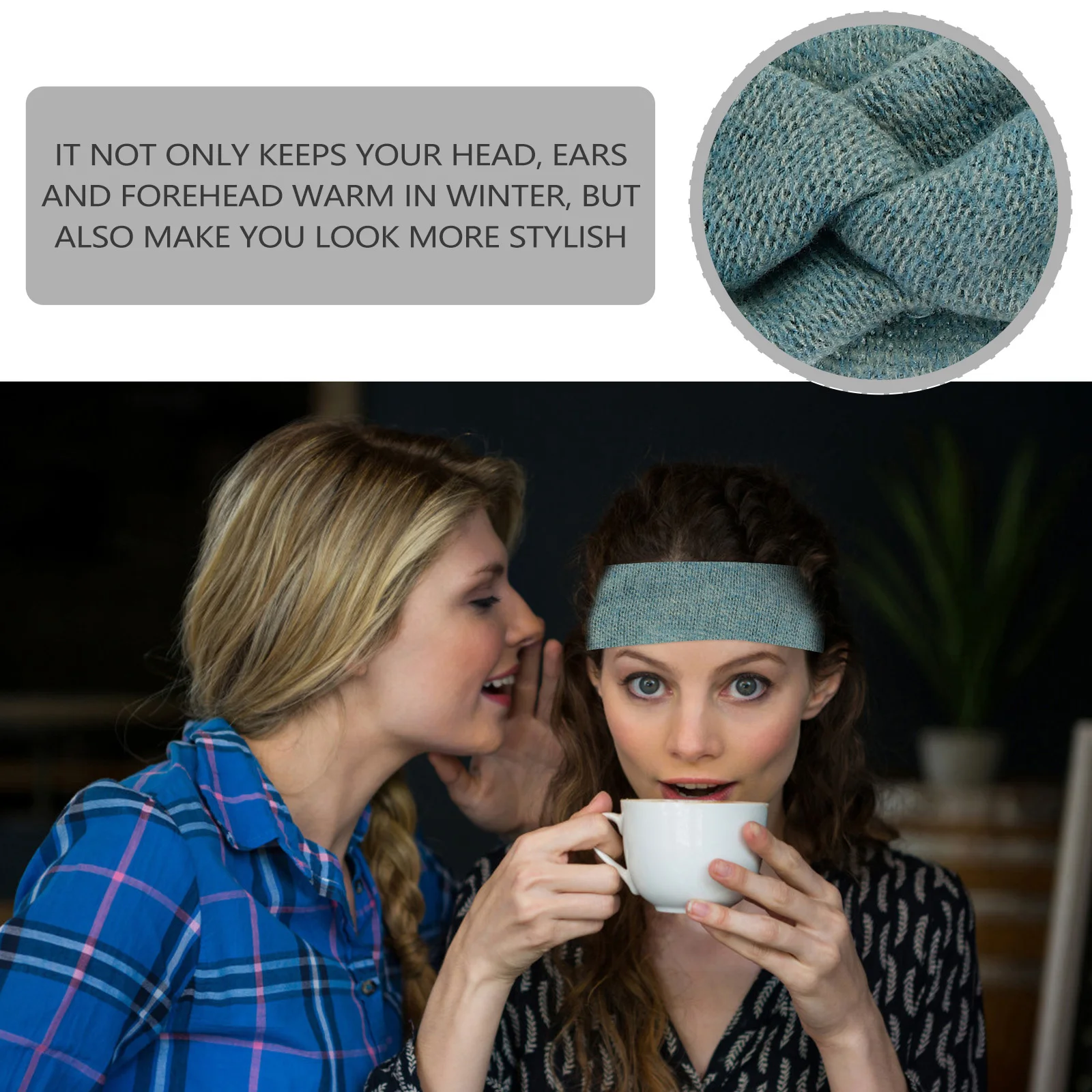 

3Pcs Anti-Slip Breathable Headbands Thick Cotton Wide Elastic Winter Ear Warmers Hairband Wraps Warm Headband Ear Warmer