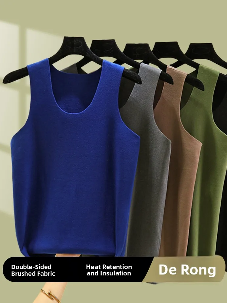 Warm Thermal Vest for Men Loose Fit Winter Underwear Seamless Base Layer Top Large Size mid Youth Indoor Cold Shoulder