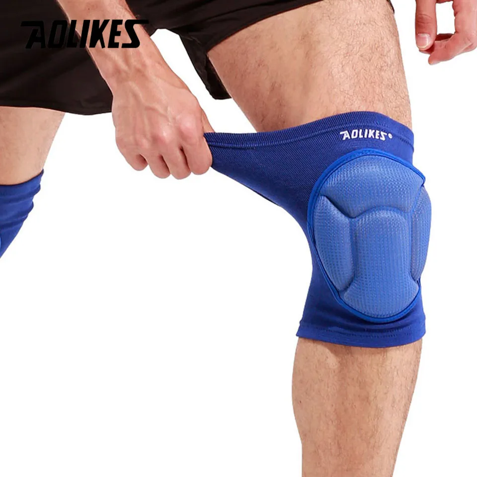 AOLIKES 1 Para Verdickung Fußball Volleyball Extreme Sports knee pads klammer unterstützung Schützen Radfahren Knieschutz Kniepolster