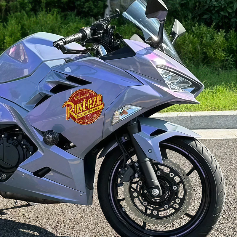 RUST-EZE criativo motocicleta adesivos à prova dwaterproof água para moto pára-brisa tanque de combustível scooter estilo corrida janela do carro decalques vinil