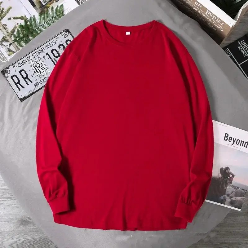 Big Sizes Men Clothes 12XL T Shirt Men Basic 100 Cotton Long Sleeve T-shirt Male Plus Large 10XL Oversized Simples Black Tshirt - Image 11