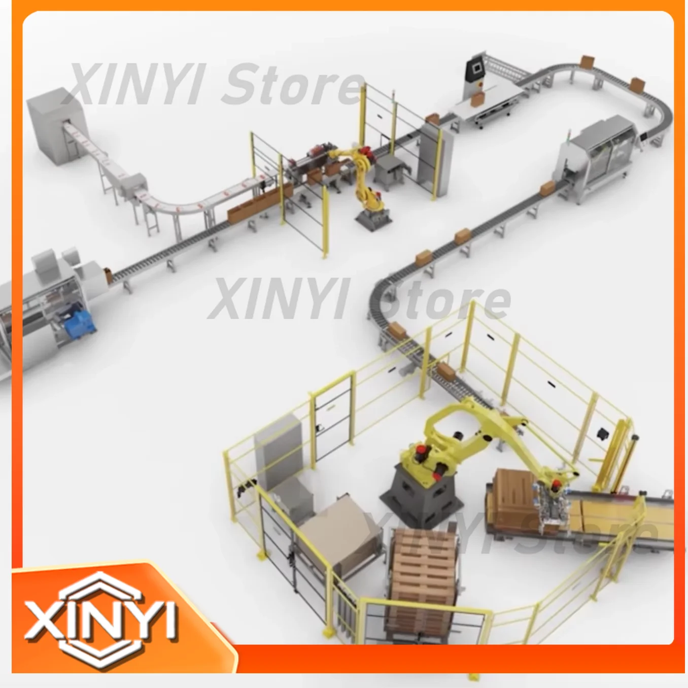 Automatic Packaging Machines for Bearing Motor PLC Engine Industrial Automation Equipment Packaging Machinery Conveyor System
