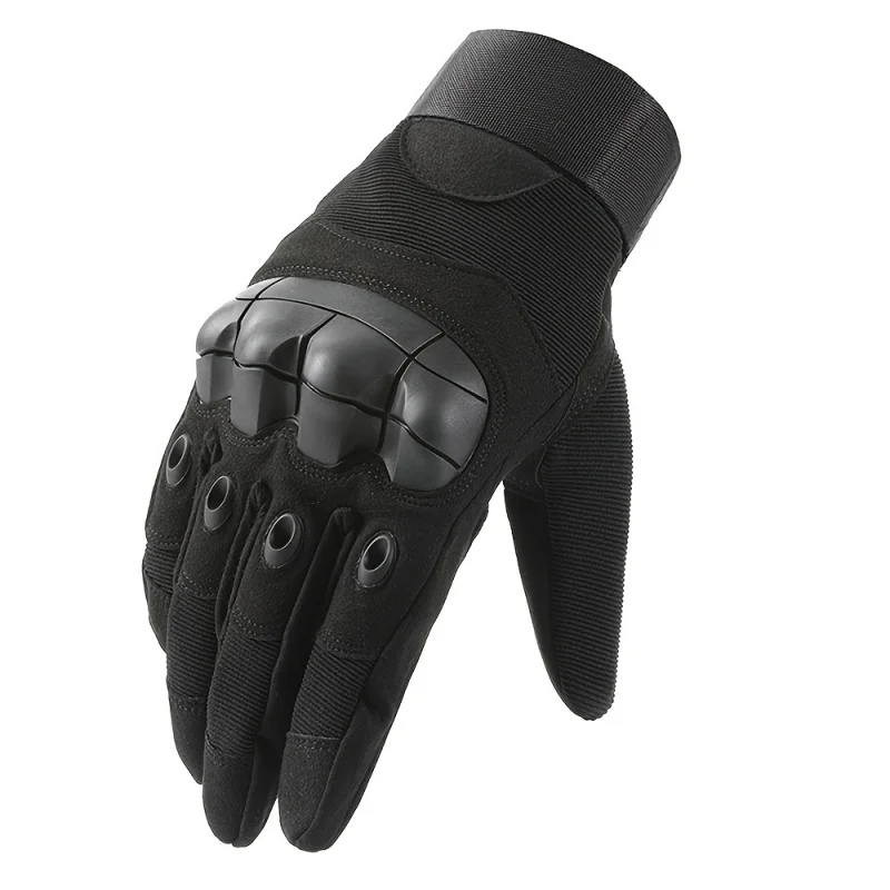 

1 пара противоскользящих спортивных перчаток унисекс с полным пальцем на открытом воздухе | Смесь полиэстера, трикотажная ткань, застежка-крючок