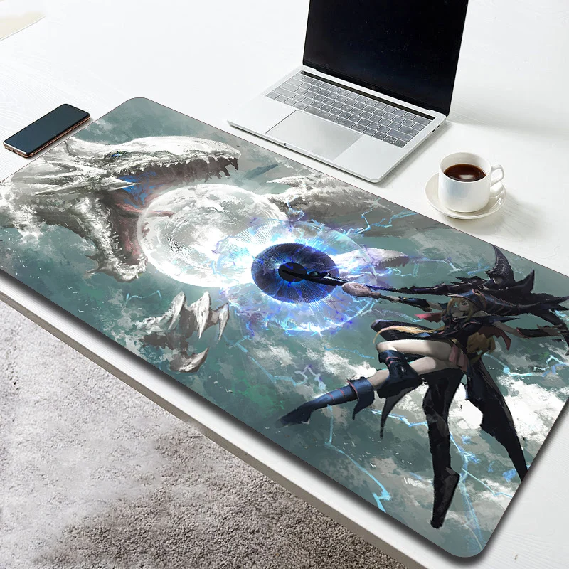 

Blue-Eyes White Dragon Gamer Mange Mouse Pad Laptop Play Mat XL Waterproof Non-slip Anime Stuff Accessories Table Pad Pc Cushion