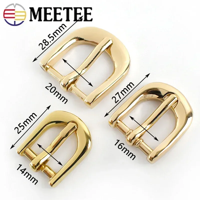 5/10/20Pc 14/16/20mm Metal Pin Buckles Handbag Strap Belt Buckle Webbing Adjust Clasp Shoe Slider Tri-Gilde Hook Sew Accessories