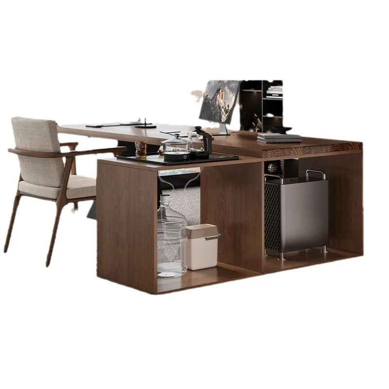 

Dual-purpose large desk, office boss desk, light luxury desk