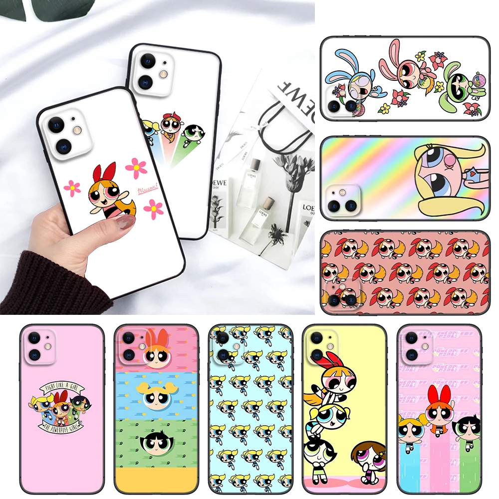 P-Powerpuff girl police Soft Case for Samsung A03 A50 A51 A52 A53 A70 A71 A72 A73 A81 A82 A91 M20 M30 M30S M51 Note 10 20 Lite