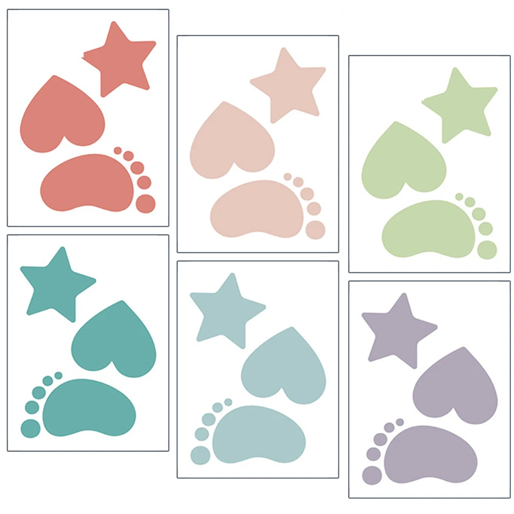 

6 Sheets Non-slip Bathtub Stickers PVC Shower Floor Grips Toddler Bathroom Decor Dust Water Resistant Home Hotel Bath Mat