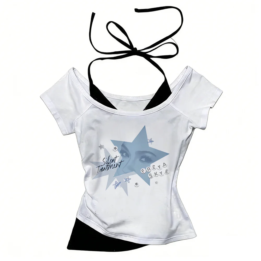Camiseta Freya Skye para niña, transpirable, con gráfico digital, estilo harajuku, gráfico grunge, camisetas punk, digital, harajuku, años 80