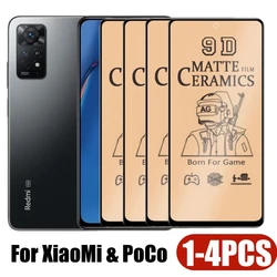 1-4PCS Matte Weiche Keramik für Xiaomi Redmi Hinweis 11 12 10 Note11 S 9 8 T Pro screen Protector für Poco F4 X3 X5 X4 Pro F3 Gt 5G