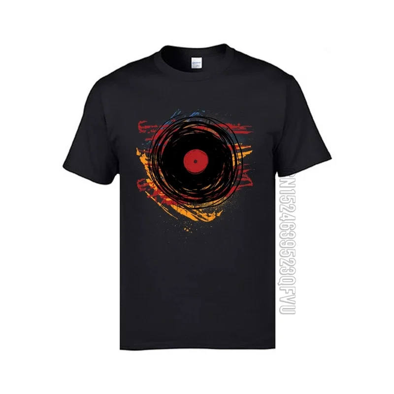 

Bass Music Disc T Shirts Demo Record CD Men's Retro Style Symphony Tshirts Hip Hop College Tshirts Youth Teeshirts Cotton